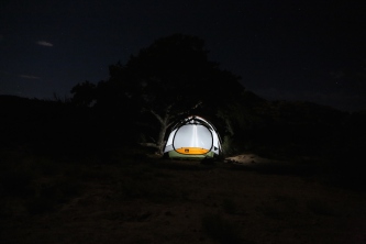 Our tent in Canyonland.